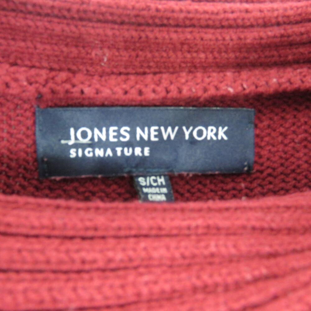 Jones New York Wine Red Shrug Neck Sweater Knit Cozycore Small Chic - Picture 4 of 7